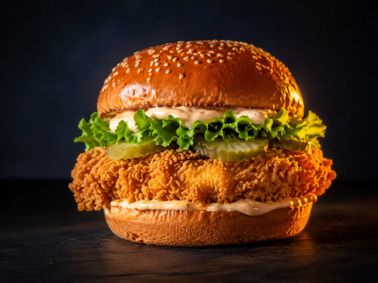 Crispy zinger chicken burger
